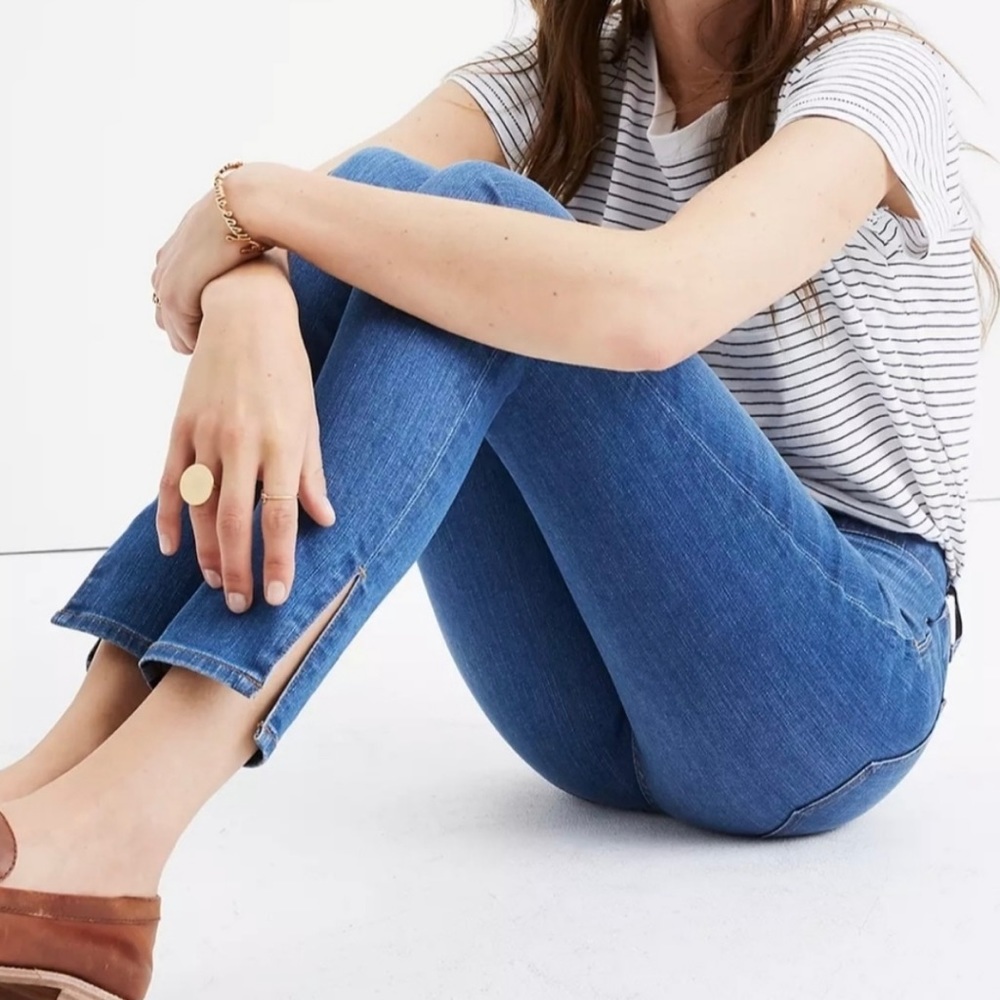 Madewell 9 inch high rise jeans in Bonita wash